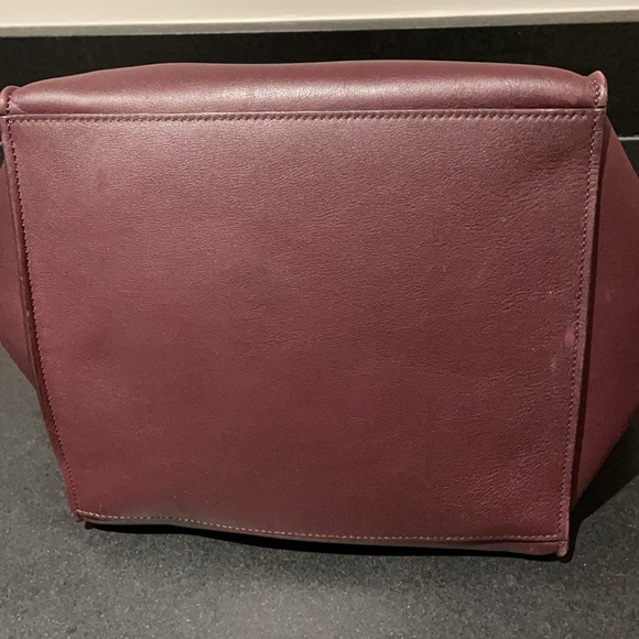 CELINE “Big Bag” burgundy size small. - Picture 6 of 9